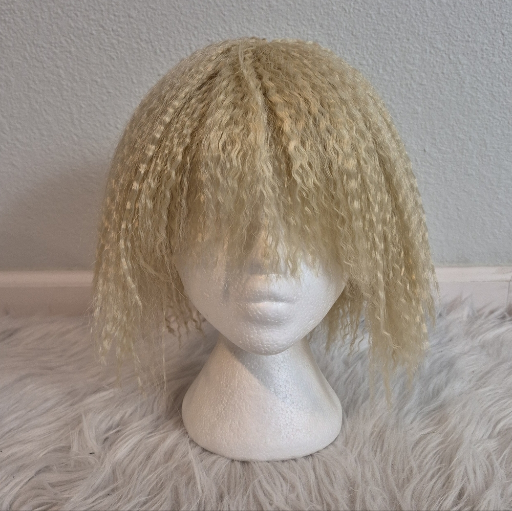 Blush Anime Style Zoey Short Crimped Wig In Cali Blonde